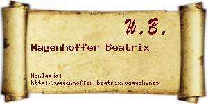 Wagenhoffer Beatrix névjegykártya