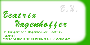 beatrix wagenhoffer business card